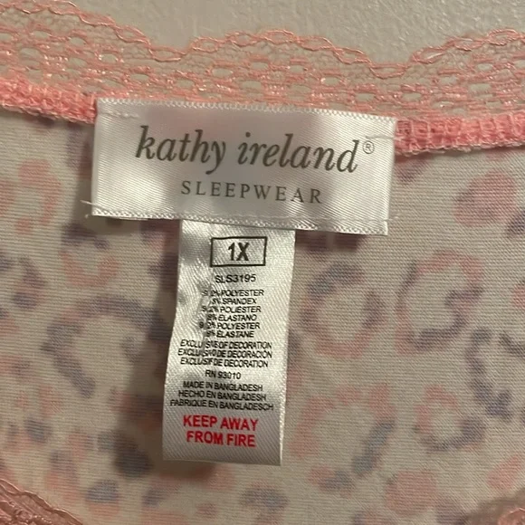 NWT Kathy Ireland pj short set. Size 1X - Picture 5 of 6